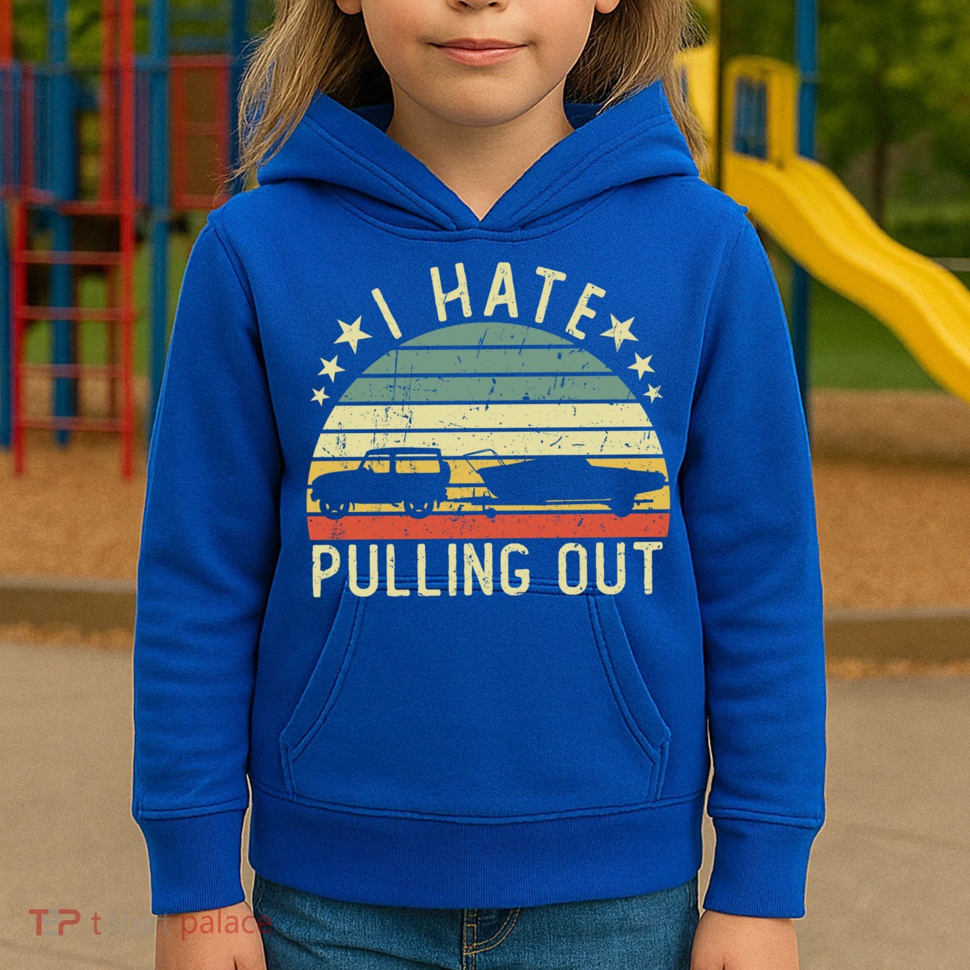 Boat I Hate Pulling Out Retro Boating Captain Motorboat Gift Kids Hoodie
