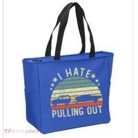 Boat I Hate Pulling Out Retro Boating Captain Motorboat Gift Tote Bag thumb 2