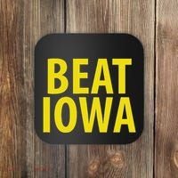 Beat Iowa House Divided State Of Ia Coaster thumb 0