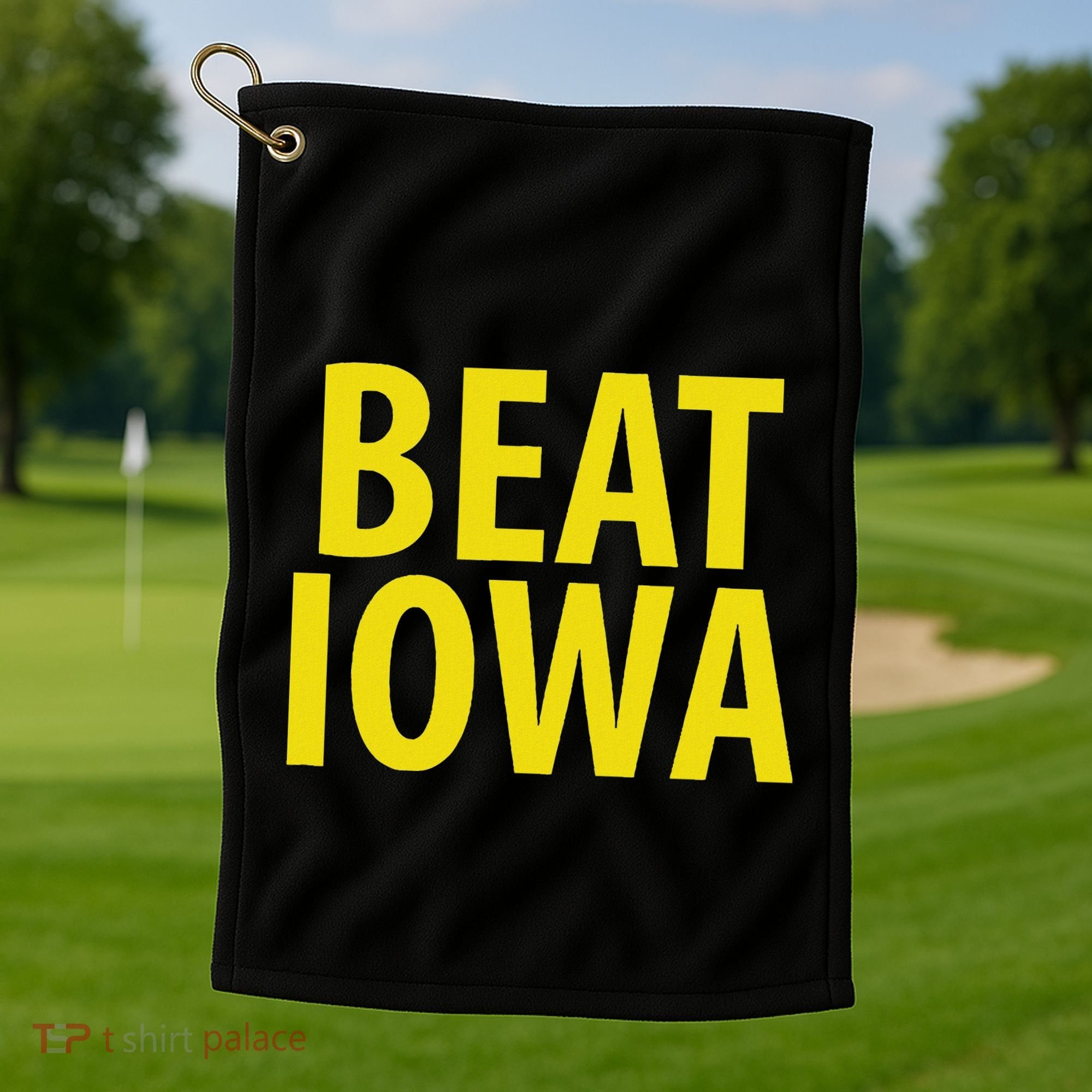 Beat Iowa House Divided State Of Ia Golf Towel