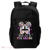 Bruh Im In 7th Grade Messy Bun First Day Of School Backpack thumb 0