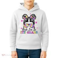 Bruh Im In 7th Grade Messy Bun First Day Of School Kids Hoodie thumb 4