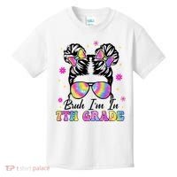 Bruh Im In 7th Grade Messy Bun First Day Of School Kids T-Shirt thumb 0
