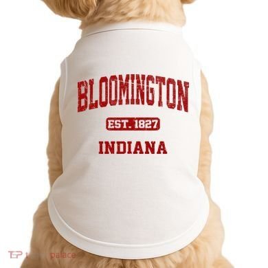 Bloomington Indiana IN Vintage State Athletic Style Doggie Tank