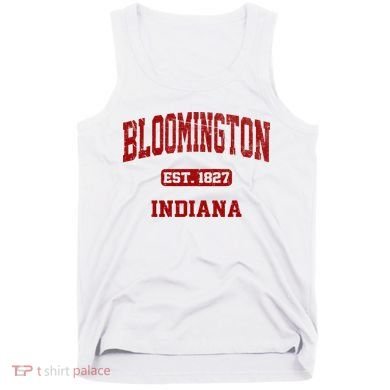 Bloomington Indiana IN Vintage State Athletic Style Tank Top