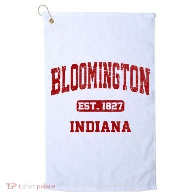 Bloomington Indiana IN Vintage State Athletic Style Golf Towel
