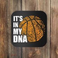 Basketball Its In My DNA Fingerprint Funny Basketball Coaster thumb 0