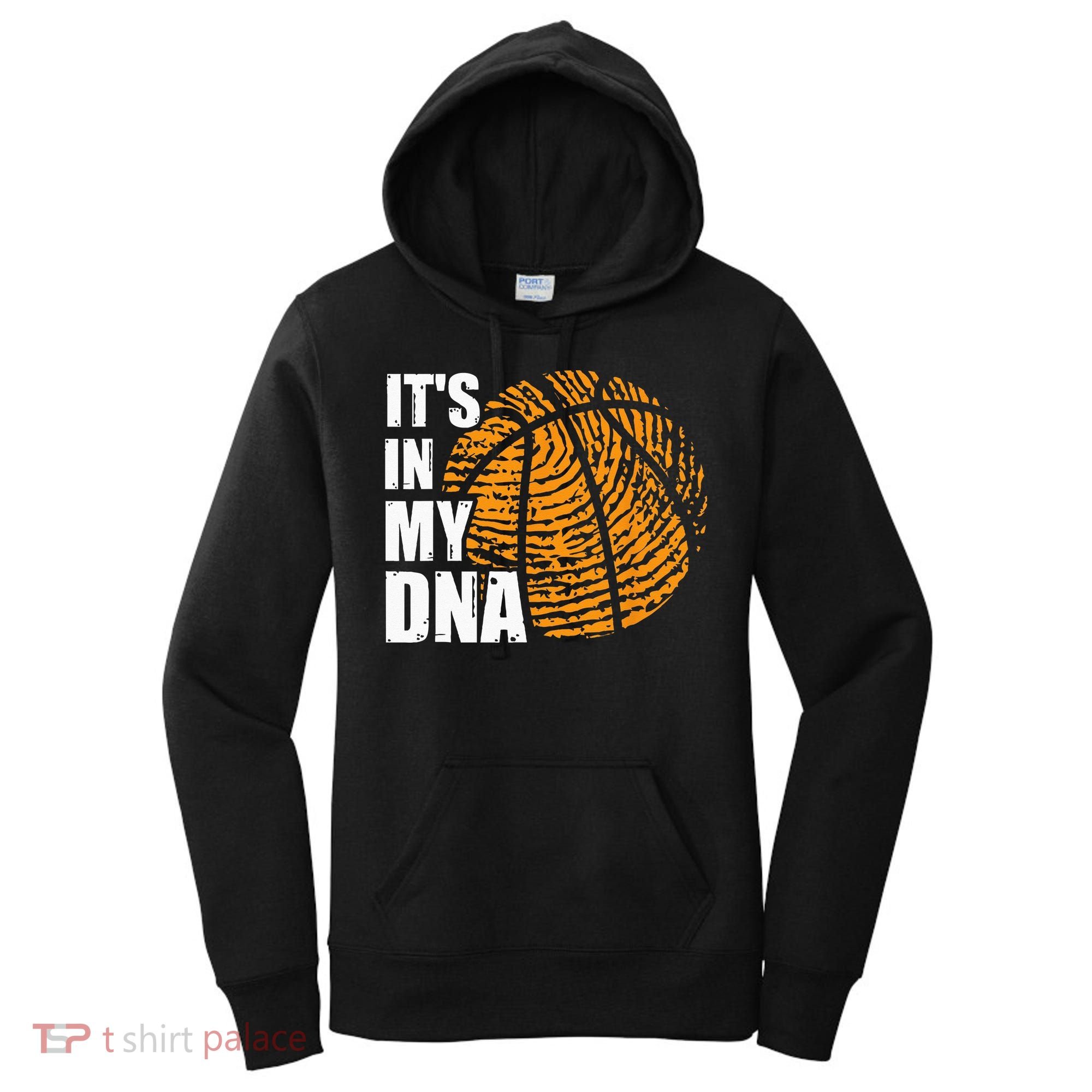 Basketball Its In My DNA Fingerprint Funny Basketball Women's Hoodie