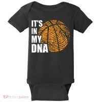 Basketball Its In My DNA Fingerprint Funny Basketball Baby Bodysuit thumb 0