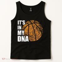 Basketball Its In My DNA Fingerprint Funny Basketball Tank Top thumb 2