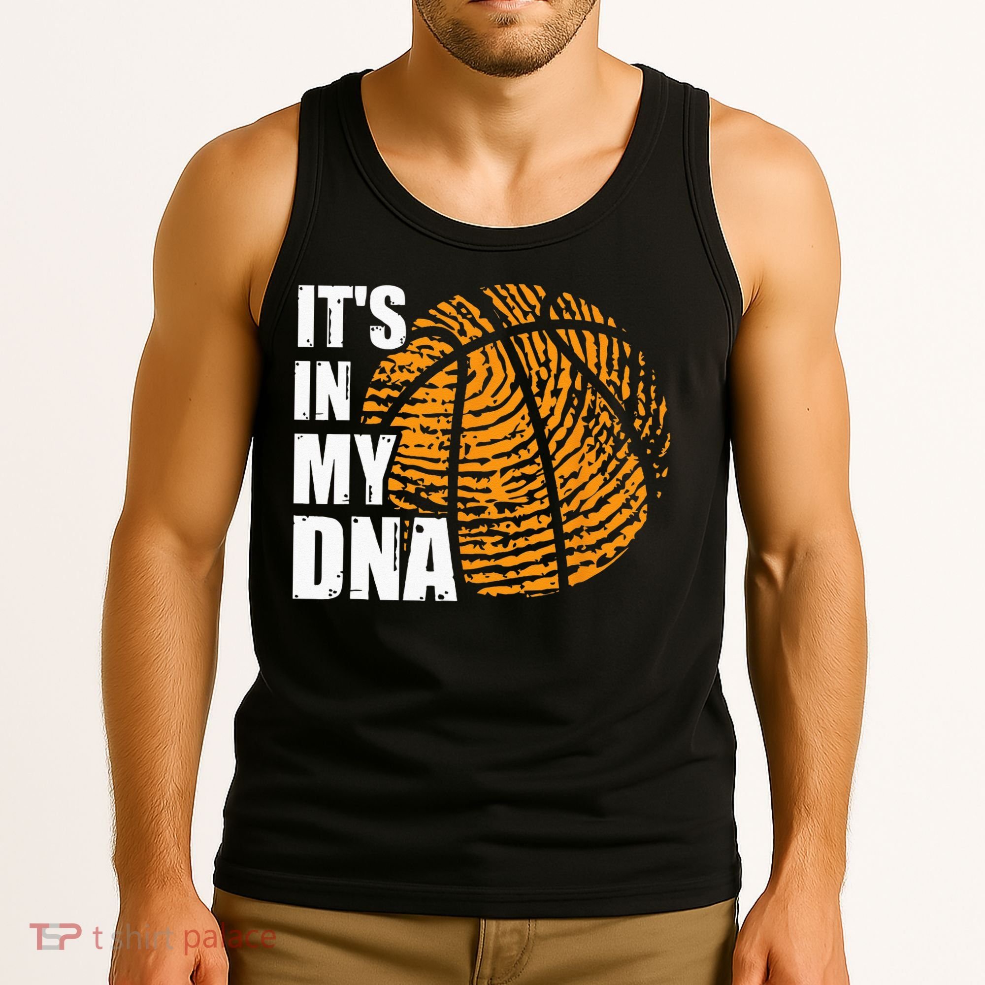 Basketball Its In My DNA Fingerprint Funny Basketball Tank Top