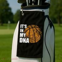 Basketball Its In My DNA Fingerprint Funny Basketball Golf Towel thumb 2