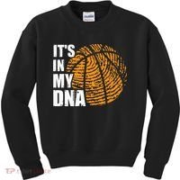 Basketball Its In My DNA Fingerprint Funny Basketball Kids Sweatshirt thumb 0