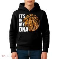 Basketball Its In My DNA Fingerprint Funny Basketball Kids Hoodie thumb 4
