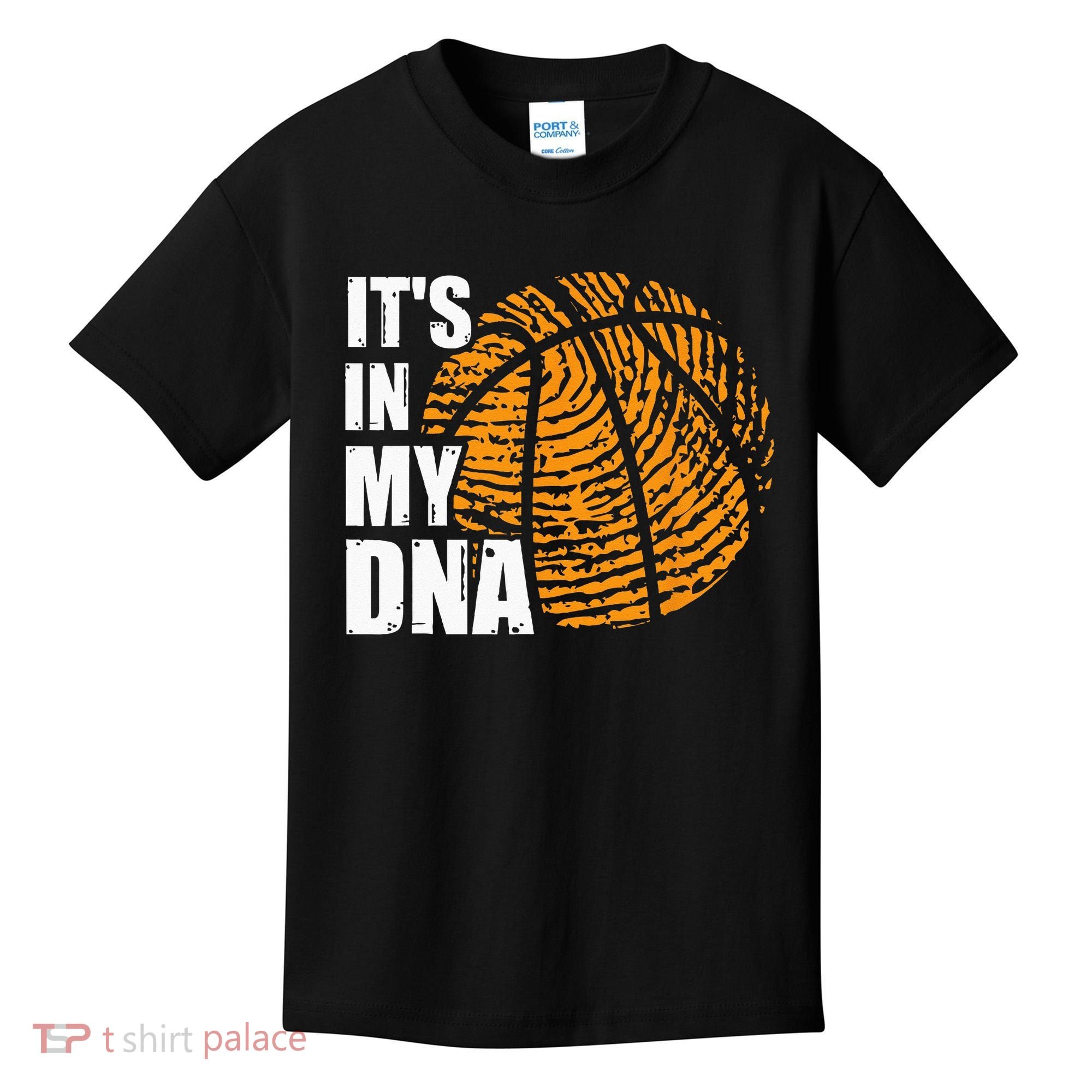 Basketball Its In My DNA Fingerprint Funny Basketball Kids T-Shirt
