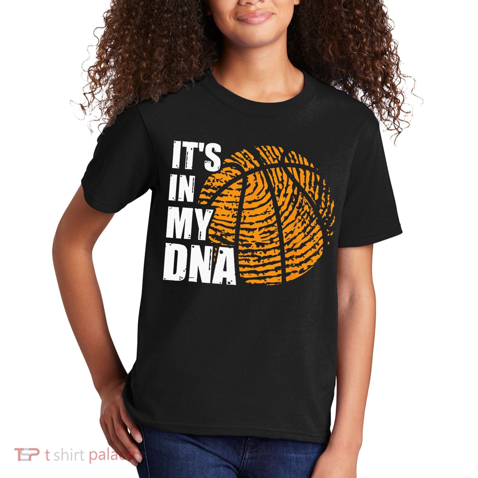Basketball Its In My DNA Fingerprint Funny Basketball Kids T-Shirt