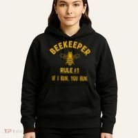 Beekeeper If I Run You Run Save The Bees Climate Change Hoodie thumb 5