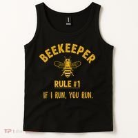 Beekeeper If I Run You Run Save The Bees Climate Change Tank Top thumb 2