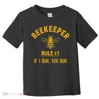 Beekeeper If I Run You Run Save The Bees Climate Change Toddler T-Shirt thumb 0