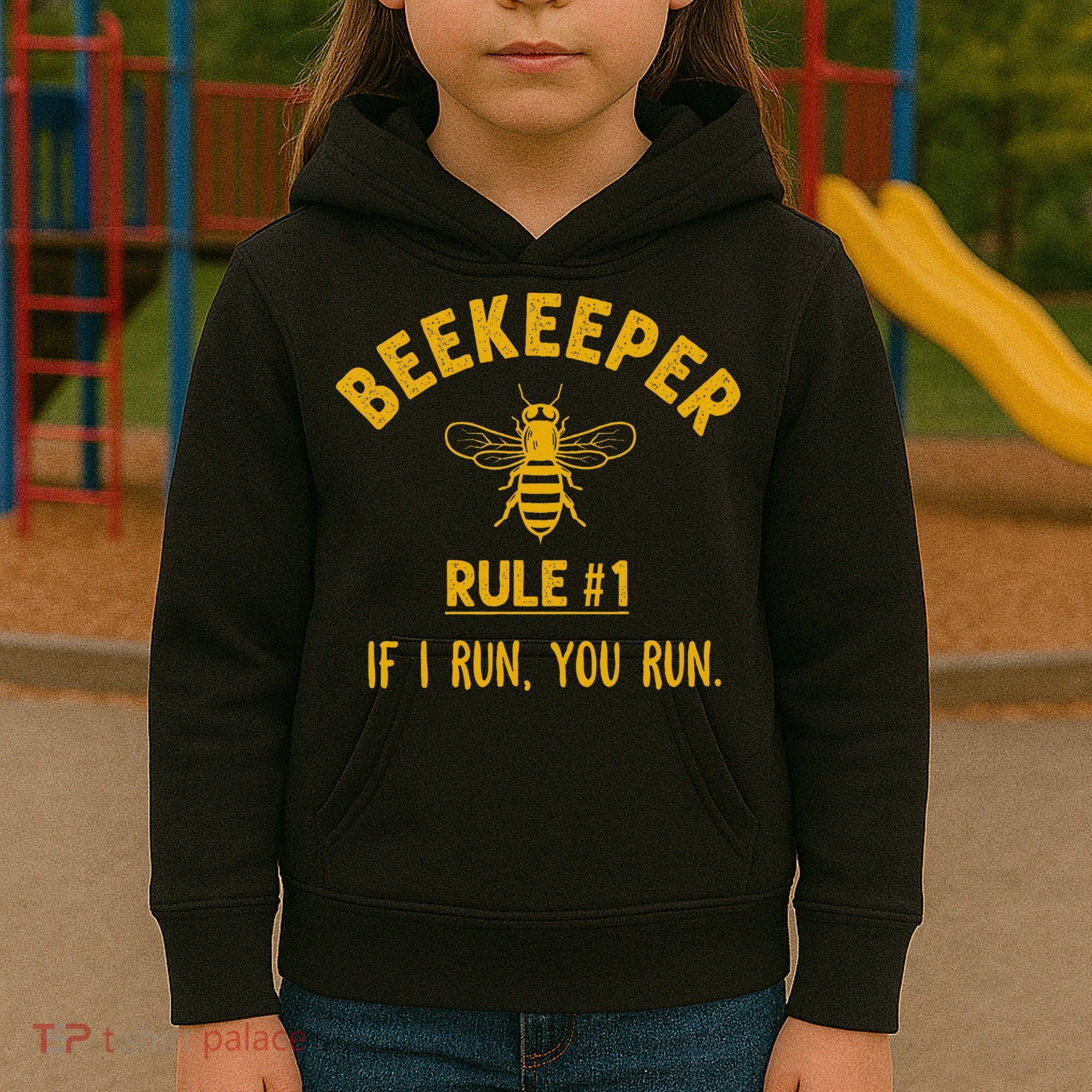 Beekeeper If I Run You Run Save The Bees Climate Change Kids Hoodie