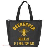 Beekeeper If I Run You Run Save The Bees Climate Change Tote Bag thumb 0