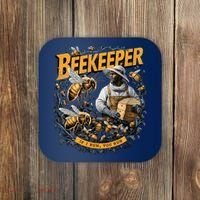 Beekeeper If I Run You Run Apiculture Bee Keeper Beekeeping Bee Lovers Honeybees Coaster thumb 0