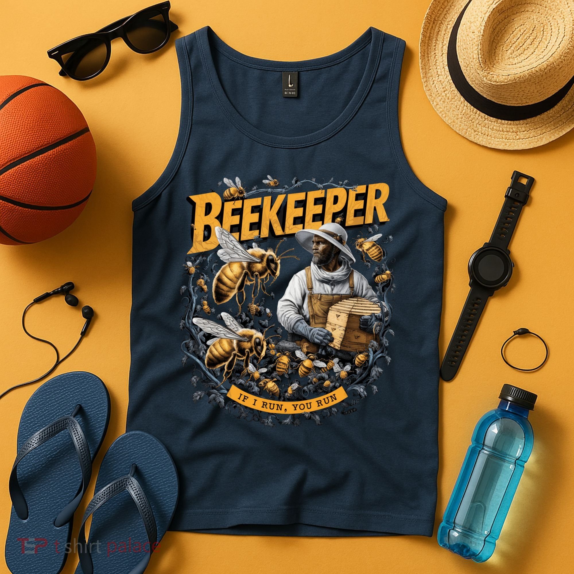 Beekeeper If I Run You Run Apiculture Bee Keeper Beekeeping Bee Lovers Honeybees Tank Top
