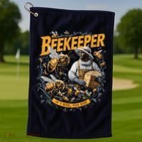 Beekeeper If I Run You Run Apiculture Bee Keeper Beekeeping Bee Lovers Honeybees Golf Towel thumb 1