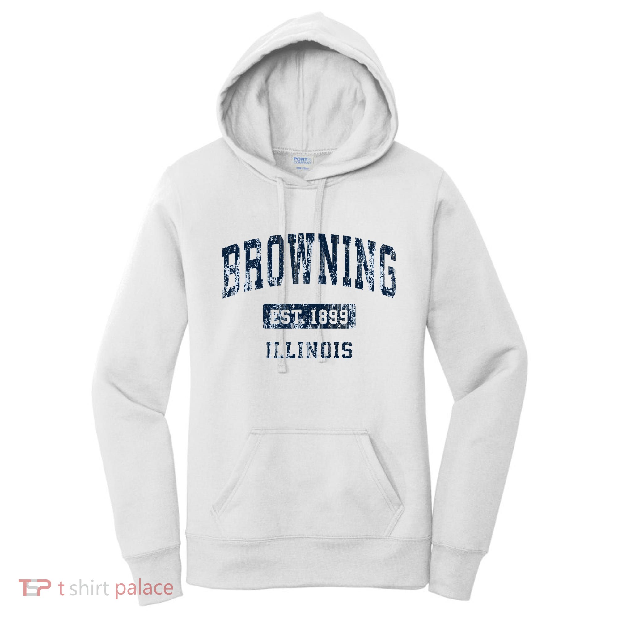 Browning Illinois Il Vintage Athletic Sports Women's Hoodie