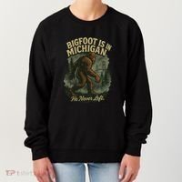 Bigfoot Is In Michigan Women's Sweatshirt thumb 0