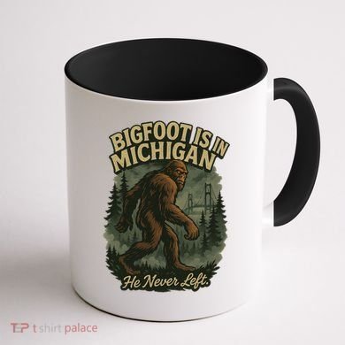 Bigfoot Is In Michigan Coffee Mug back