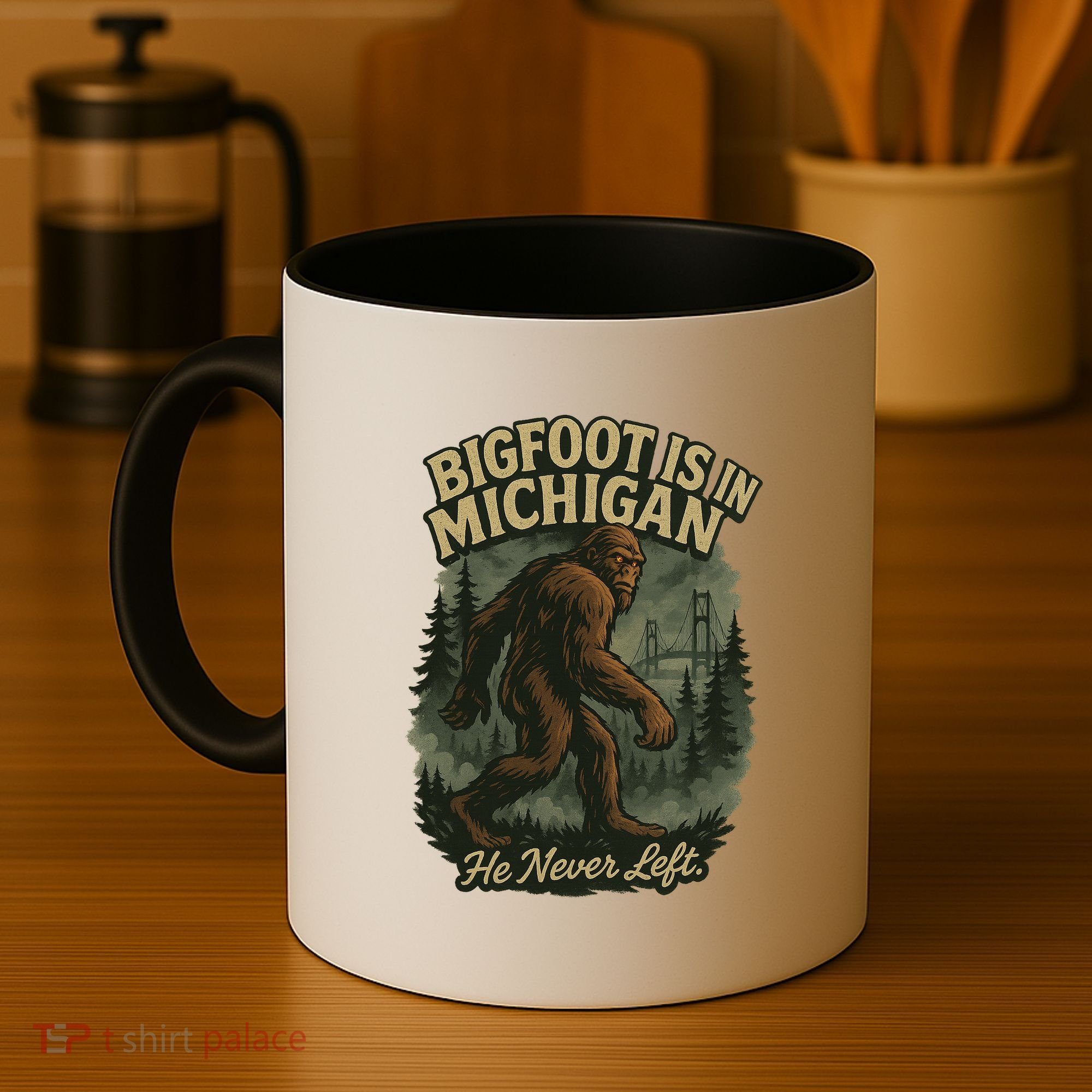Bigfoot Is In Michigan Coffee Mug