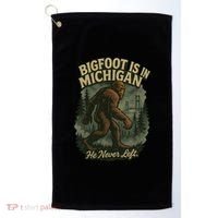 Bigfoot Is In Michigan Golf Towel thumb 0