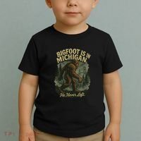 Bigfoot Is In Michigan Toddler T-Shirt thumb 2