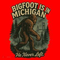 Bigfoot Is In Michigan Santa Hat thumb 1