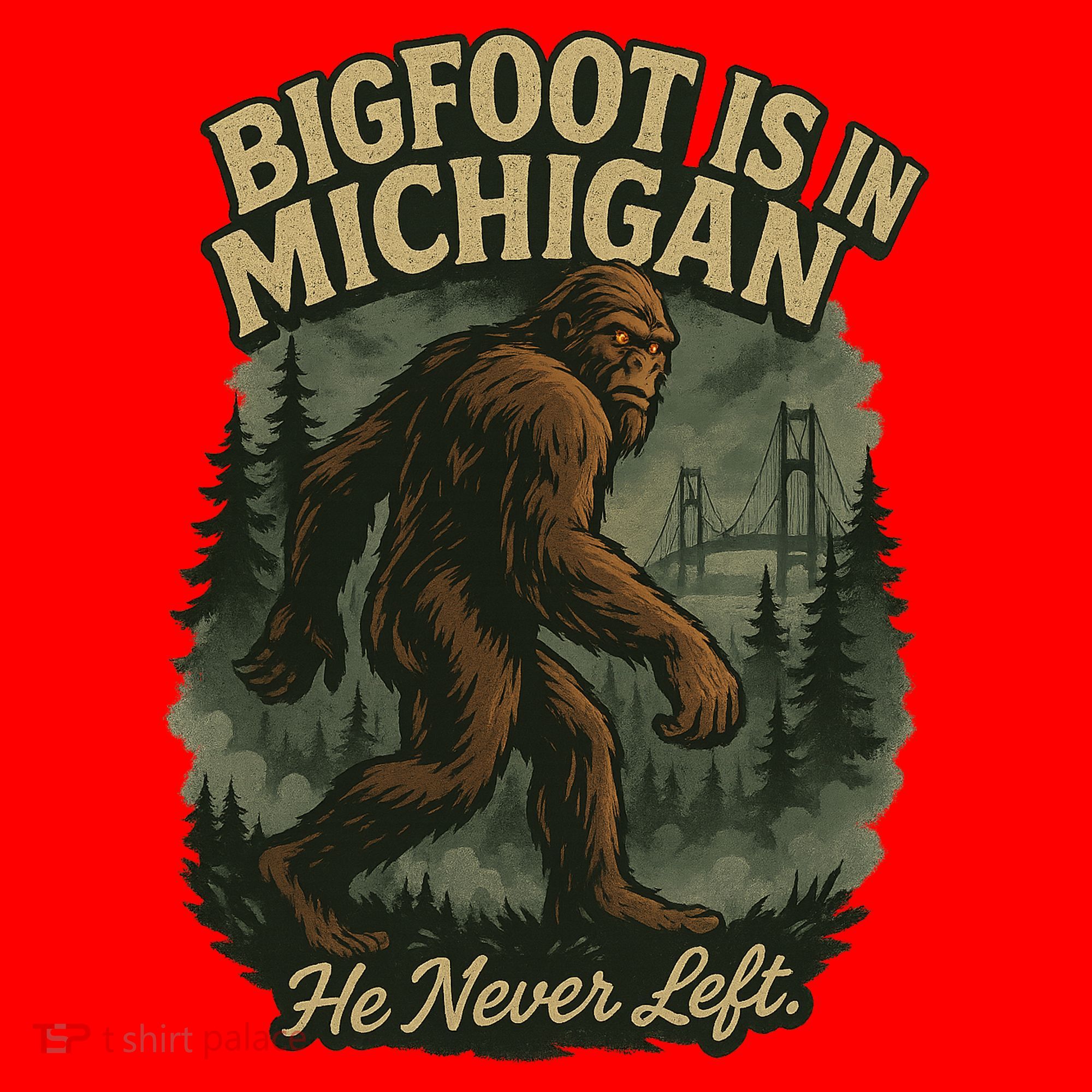 Bigfoot Is In Michigan Santa Hat
