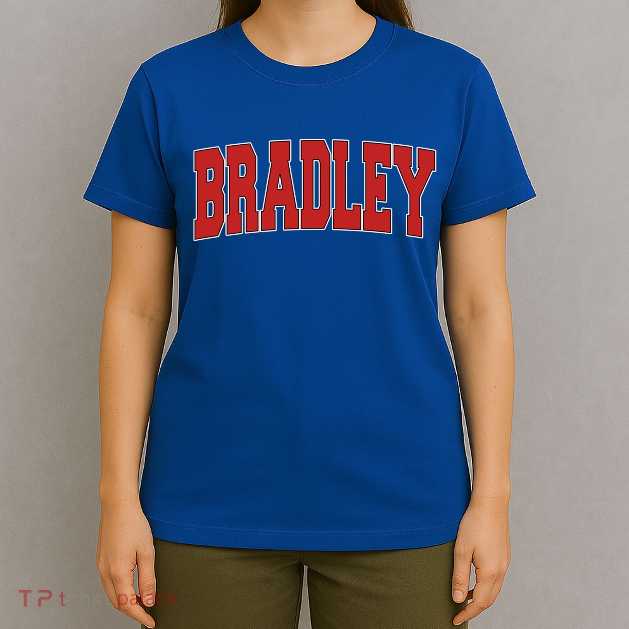 Bradley Il Illinois Varsity Style Usa Vintage Sports Cute Gift T-Shirt