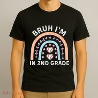 Bruh IM In 2nd Grade Back To School 2nd Grade Baseball T-Shirt thumb 3