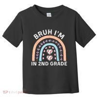 Bruh IM In 2nd Grade Back To School 2nd Grade Baseball Toddler T-Shirt thumb 0