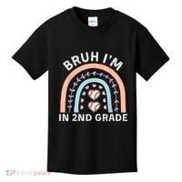 Bruh IM In 2nd Grade Back To School 2nd Grade Baseball Kids T-Shirt thumb 0