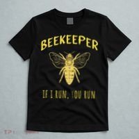 Beekeeper If I Run You Run Funny Beekeeping Lovers T-Shirt thumb 5