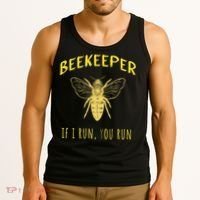 Beekeeper If I Run You Run Funny Beekeeping Lovers Tank Top thumb 3