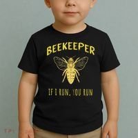 Beekeeper If I Run You Run Funny Beekeeping Lovers Toddler T-Shirt thumb 2