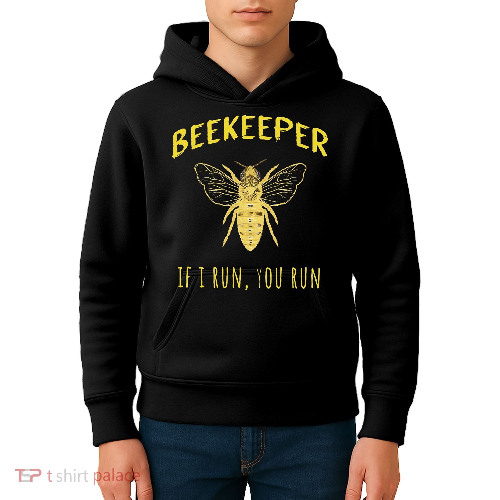 Beekeeper If I Run You Run Funny Beekeeping Lovers Kids Hoodie