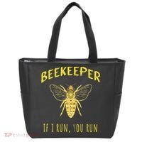 Beekeeper If I Run You Run Funny Beekeeping Lovers Tote Bag thumb 0