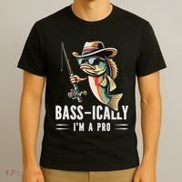 Bass Ically IM A Pro Bass Fishing Apparel For T-Shirt thumb 3