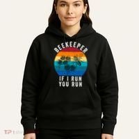 Beekeeper If I Run You Run Honeybees Apiculture Bee Keeper Beekeeping Bee Lovers Hoodie thumb 5