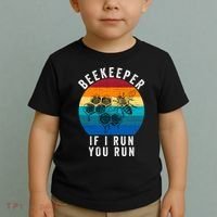 Beekeeper If I Run You Run Honeybees Apiculture Bee Keeper Beekeeping Bee Lovers Toddler T-Shirt thumb 2