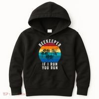 Beekeeper If I Run You Run Honeybees Apiculture Bee Keeper Beekeeping Bee Lovers Kids Hoodie thumb 0
