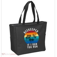 Beekeeper If I Run You Run Honeybees Apiculture Bee Keeper Beekeeping Bee Lovers Tote Bag thumb 2